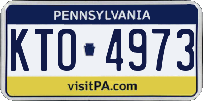 PA license plate KTO4973