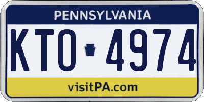 PA license plate KTO4974