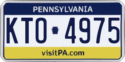 PA license plate KTO4975