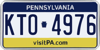 PA license plate KTO4976