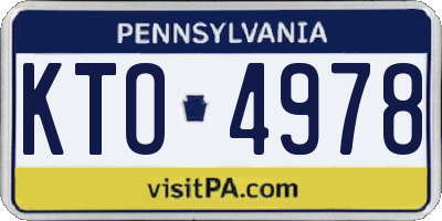PA license plate KTO4978