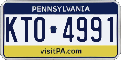 PA license plate KTO4991