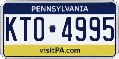 PA license plate KTO4995