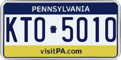 PA license plate KTO5010