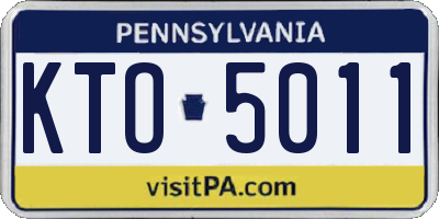 PA license plate KTO5011