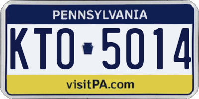 PA license plate KTO5014