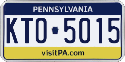PA license plate KTO5015