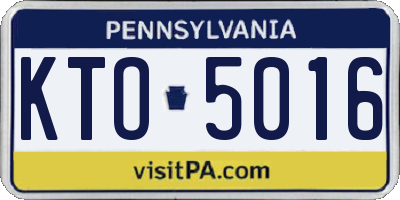 PA license plate KTO5016