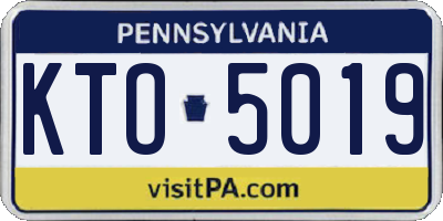 PA license plate KTO5019