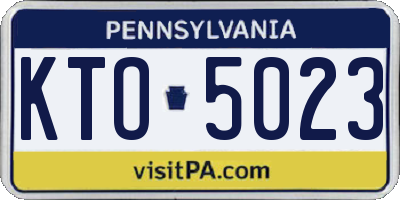 PA license plate KTO5023