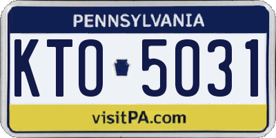 PA license plate KTO5031