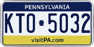 PA license plate KTO5032
