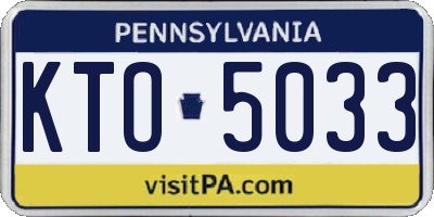 PA license plate KTO5033