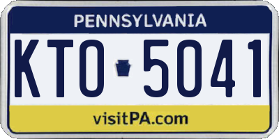PA license plate KTO5041