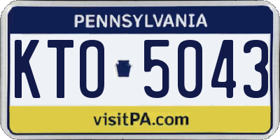 PA license plate KTO5043