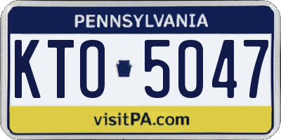 PA license plate KTO5047