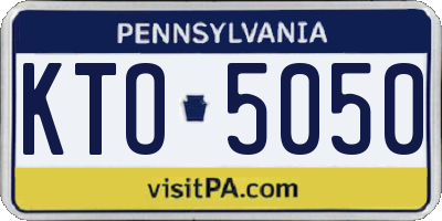 PA license plate KTO5050