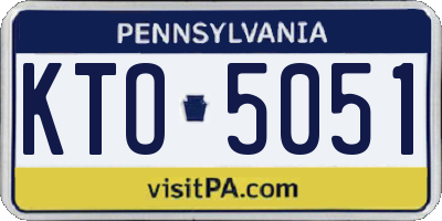 PA license plate KTO5051