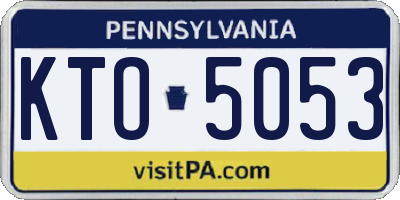 PA license plate KTO5053