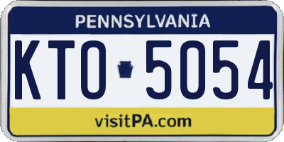 PA license plate KTO5054
