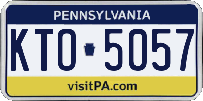 PA license plate KTO5057