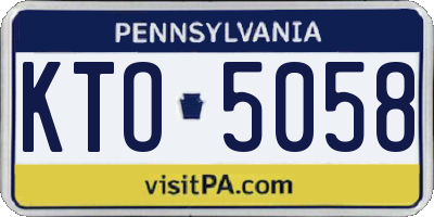 PA license plate KTO5058