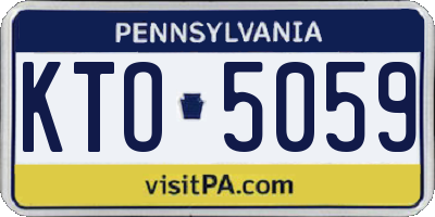 PA license plate KTO5059