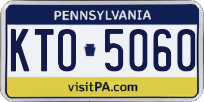 PA license plate KTO5060