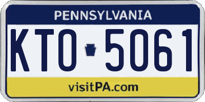 PA license plate KTO5061