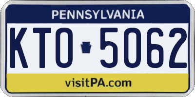 PA license plate KTO5062