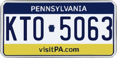 PA license plate KTO5063