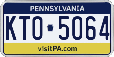 PA license plate KTO5064