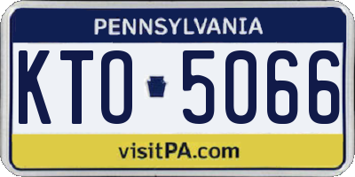 PA license plate KTO5066