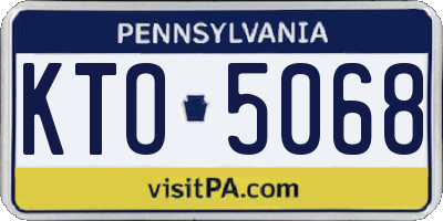 PA license plate KTO5068