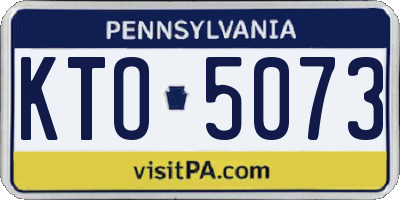 PA license plate KTO5073