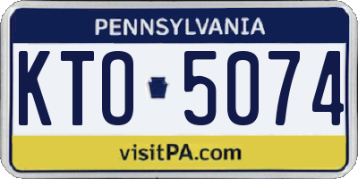 PA license plate KTO5074