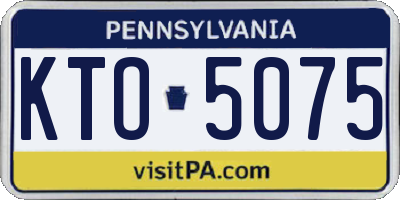PA license plate KTO5075