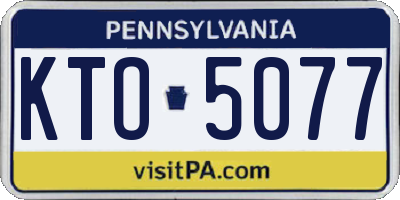 PA license plate KTO5077
