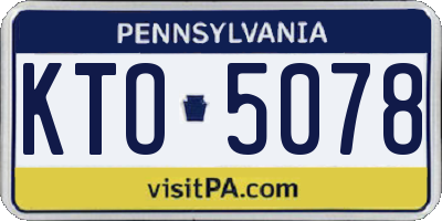 PA license plate KTO5078