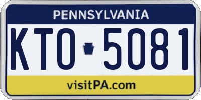 PA license plate KTO5081