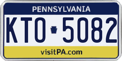 PA license plate KTO5082