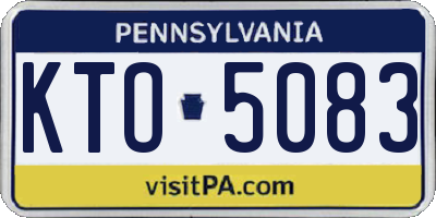 PA license plate KTO5083