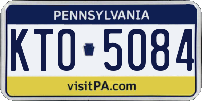 PA license plate KTO5084