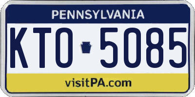 PA license plate KTO5085