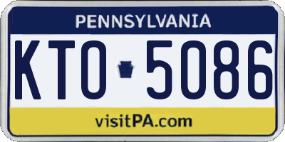 PA license plate KTO5086
