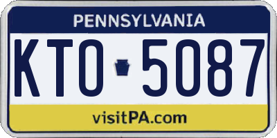 PA license plate KTO5087