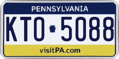 PA license plate KTO5088