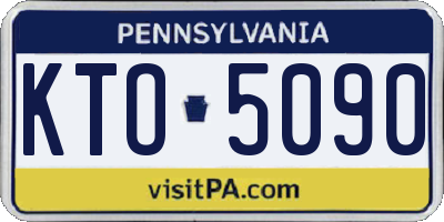 PA license plate KTO5090