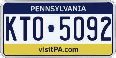 PA license plate KTO5092