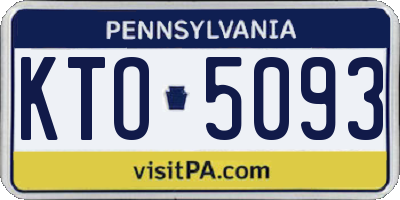 PA license plate KTO5093